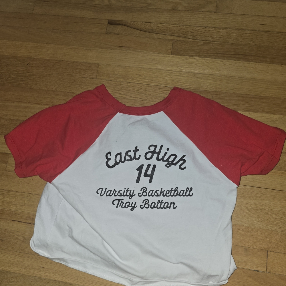 Hot Topic HIGH SCHOOL MUSICAL East High Varsity Tee - Red & White